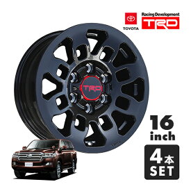 【楽天スーパーセール★エントリーでP10倍！】USトヨタ純正 TRD Pro 16インチホイール グロスブラック 4本セット センターキャップ付き JWL刻印あり TOYOTA ランドクルーザー 200 ランクル 200系