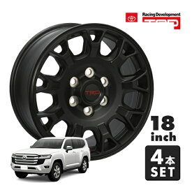 USトヨタ純正 TOYOTA ランドクルーザー 300系 ランクル 300 TRD 18インチホイール 4本セット マットブラック TRDロゴ入 センターキャップ付 JWL刻印あり PTR56-35242-F1