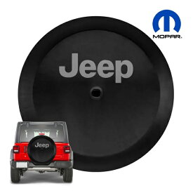 MOPAR純正 ジープ JEEP JL ラングラー スペアタイヤカバー ブラック Jeepロゴ リアカメラ穴付き 82215708AB