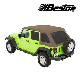 【BESTOP 正規品】BESTOP TREKTOP NX GLIDE ソフトトップ(折り畳み式) オークタンベージュ 5492371 07-18y JK ラングラー 4ドア