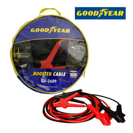GOODYEAR グッドイヤー 汎用 ブースターケーブル バッテリーケーブル 12V 24V 両対応 300A ロングケーブル 5m 日本語説明書付 自動車 バイク バッテリー上がり ジャンプスタート 普通車 軽自動車 大型車 ハイブリッド車 故障車 救援 バッテリー充電