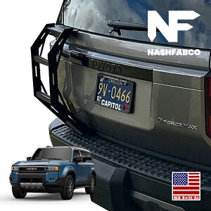 【NashFabCo 正規品】専用設計 ハーフラダー ハーフタイプ CNC アルミニウム製 マットブラック パウダーコート仕上げ 高強度 リアガラス開閉可能 トヨタ ランドクルーザー 250 ランクル 250系 右