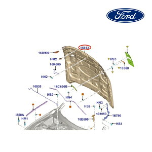 【FORD/フォード純正品】 ボンネット フード 15y- マスタング FR3Z16612E