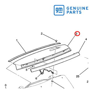 GM純正 テールゲート スポイラー リア スポイラー 未塗装 25970660 07-13y エスカレード/エスカレードESV