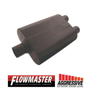 FLOW MASTER / t[}X^[ X[p[ 44 }t[ #9424472 Center in 2.25"/Dual out 2.25" - Aggresive Sound