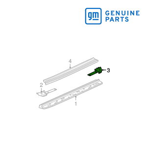 GM純正 サイドステップ ランニングボード カバー リア 右側 助手席側 RH 88944324 03-04y エスカレードESV/エスカレードEXT