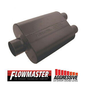 FLOW MASTER / t[}X^[ X[p[ 44 }t[ #9430452 Center in 3.00"/Dual out 2.50" - Aggresive Sound