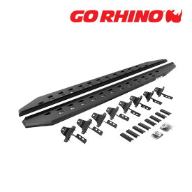 【GO RHINO 正規品】RB20 スリム ランニングボード サイドステップ テクスチャーブラック 69450673SPC ジープ JL ラングラー 4ドア ゴーライノ