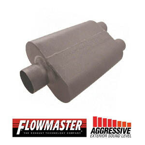 FLOW MASTER / t[}X^[ X[p[ 44 }t[ 409S #8430452 Center in 3.00"/Dual out 2.50" - Aggresive Sound tH[h }X^O
