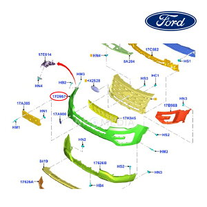 【FORD/フォード純正品】 フロント バンパーフェース 未塗装 16y- エクスプローラー FB5Z17D957DAPTM