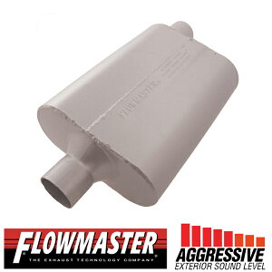 FLOW MASTER / t[}X^[ 40 f^ t[ }t[ #942442 Center in 2.25"/Offset out 2.25" - Aggresive Sound _bW/W[v lI/`FL[/O[