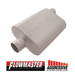FLOW MASTER / t[}X^[ X[p[40 }t[ #942542 Center in 2.50"/Offset out 2.50" - Aggresive Sound tH[h }X^O