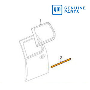 GM純正 リアドア サイドモール クローム 左側 運転席側 LH 15876403 07-14y エスカレード ESV/EXT