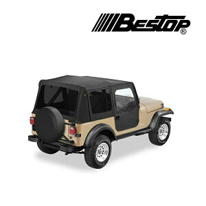 �yBESTOP ���K�i�z�W�[�v JEEP 88-95y YJ �����O���[ Replace-A-Top OEM�����p �\�t�g�g�b�v �y �X���[�N�E�B���h�E�t�h�A�X�L���t �u���b�N�f�j�� 5112315 �׃X�g�b�v