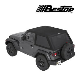 【BESTOP 正規品】ジープ JL ラングラー 2ドア TREKTOP スラントバック ソフトトップ ブラックツイル 56862-17 サンライダー オープン 幌 ホロ