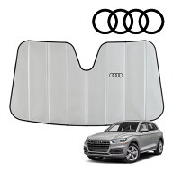 USアウディ純正 専用設計 AUDI ロゴ入 サンシェード 吸盤不要 折りたたみ式 アウディ Q5/SQ5/5 FYD系