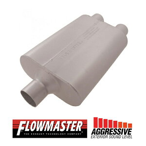 FLOW MASTER / t[}X^[ 40 f^ t[ }t[ #9424422 Center in 2.25"/Dual out 2.25" - Aggresive Sound