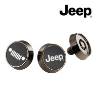 ジープ純正 ナンバーロックボルト JPNA00262901 JEEPロゴ入 メッキブラック 1台分3個セット ロゴシール2…