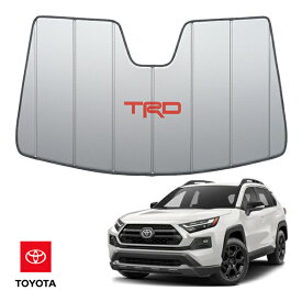 USトヨタ純正 専用設計 TRDロゴ入 サンシェード 吸盤不要 折りたたみ式 ケース付 TOYOTA RAV4 50系 CoverCraft カバークラフト