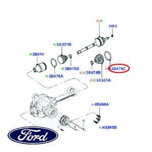 tH[h hCuVtg AE^[u[c Nv [W 103MM F65Z-3B478-DA 07-17y irQ[^[