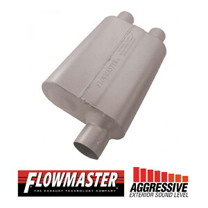 FLOW MASTER / t[}X^[ 40 f^ t[ }t[ #9425432 Offset in 2.50"/Dual out 2.25" - Aggresive Sound