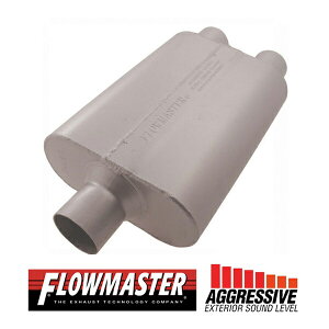 FLOW MASTER / t[}X^[ 40 f^ t[ }t[ #9425400 Center in 2.50"/Dual out 2.50" - Aggresive Sound