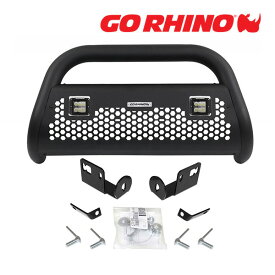 【5/25限定★エントリー必須！2人に1人ポイントバック！】GO RHINO RC2 LR ブルバー フロントバンパーガード 3インチ LEDキューブライト 2個 ブラケット セット テクスチャーブラック 55542LT 16-23y トヨタ タコマ TACOMA ゴーライノ