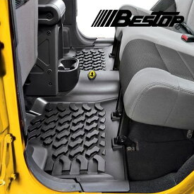 【BESTOP 正規品】BESTOP フロアマット(リア用) ブラック 5150401 07-18y JK ラングラー 4ドア