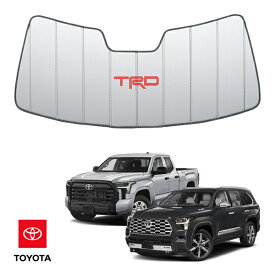 USトヨタ純正 専用設計 TRDロゴ入 サンシェード 吸盤不要 折りたたみ式 ケース付 TOYOTA 22y- タンドラ | 23y- セコイア CoverCraft カバークラフト