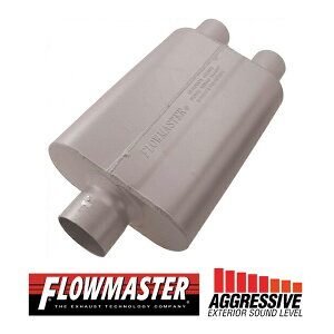 FLOW MASTER / t[}X^[ 40 f^ t[ }t[ #9430402 Center in 3.00"/Dual out 2.50" - Aggresive Sound V{[/tH[h/GMC uCU[/C1500/C2500/K1500/K2500/F-250/F-350