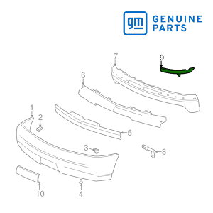 GM純正 フロント バンパー フィラー 左側 運転席側 LH 15743539 02-05y エスカレード/エスカレードESV/エスカレードEXT