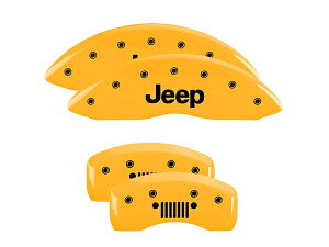 【MGP 正規品】 07-16y ジープ コンパス パトリオット 専用設計 ブレーキ キャリパーカバー イエロー Jeep ジープグリルロゴ 42003SJPLYL