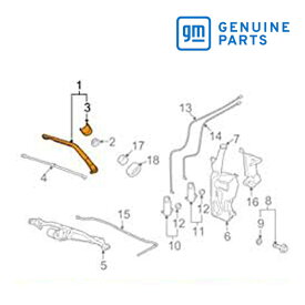 GM純正 フロント ワイパーアーム 右側 助手席側 RH 15916552 07y タホ/サバーバン/エスカレード etc