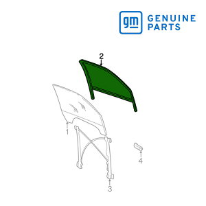 【楽天お買い物マラソン★エントリーでP10倍!】GM純正 フロントドア ガラス ランチャンネル 左側 運転席側 LH 15219153 02-05y エスカレード/エスカレードESV/エスカレードEXT