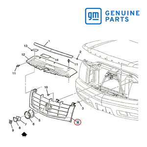 GM純正 ラジエター グリル フロントグリル 12336039 04-05y エスカレード/エスカレードESV