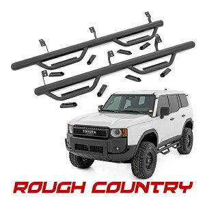 【ROUGH COUNTRY 正規品】ナーフステップ サイドステップ RCT2024 1台分 左右セット パウダーコート仕上げ スチール製 トヨタ ランドクルーザー 250 ランクル 250系 ラフカントリー