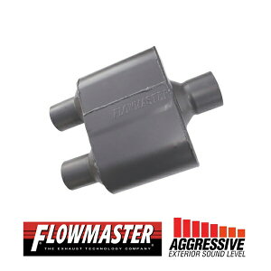 FLOW MASTER / t[}X^[ X[p[ 10 }t[ 409S #8425152 Center in 2.50"/Dual out 2.25" - Aggresive Sound