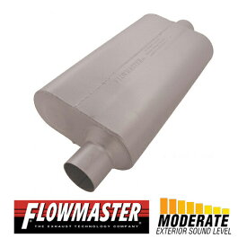 FLOW MASTER / フローマスター 50 デルタ フロー マフラー #942551 Offset in 2.50"/Center out 2.50" - Moderate Sound シボレー/ダッジ コルベット/S10/チャージャー