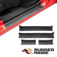 【RUGGED RIDGE 正規品】 ジープ JL ラングラー 4ドア | JT グラディエーター ドアシルプロテクター スカ…