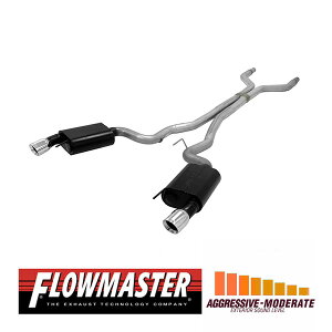 【FLOWMASTER 正規品】アメリカンサンダーキャタバックエキゾーストシステム 15-17y マスタング GT 5.0L 817730 フローマスター