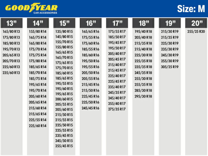 楽天市場】【GOODYEAR 正規品】グッドイヤー スノーソックス 布製 