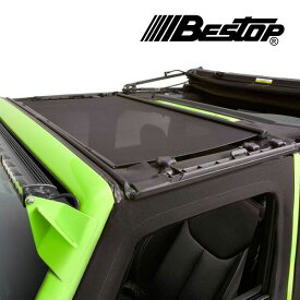 【BESTOP 正規品】BESTOP ジープ JK ラングラー 2ドア/4ドア ハードトップ サンライダー用 リトラクタブル メッシュ サンシェード ルーフシェード 日よけ 日除け 遮光