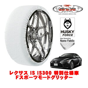 カリフォルニアカスタム スノーソックス 布製 非金属 タイヤチェーン HUSKY FORCE Lサイズ 265/35R19 19インチ レクサス IS 30系 IS300 特別仕様車 Fスポーツモードグリッター 3BA-ASE30 リア
