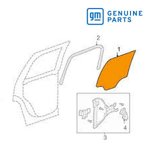 GM純正 リア ドアガラス 右側 助手席側 RH 15140726 07y エスカレード