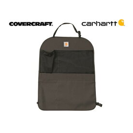 【5/25限定★エントリー必須！2人に1人ポイントバック！】CoverCraft × Carhartt カーハート コラボ 後部座席 シートバック オーガナイザー グラベル グレー メッシュポケット 収納 小物入れ ドリンクホルダー 多機能 カバークラフト