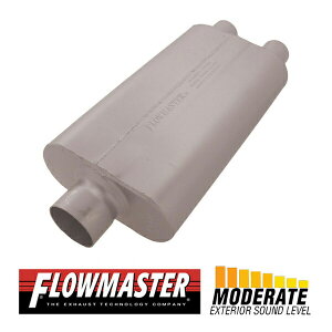 FLOW MASTER / t[}X^[ 50 f^ t[ }t[ #9430522 Center in 3.00"/Dual out 2.25" - Moderate Sound V{[/GMC K3500