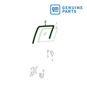 【楽天お買い物マラソン★エントリーでP10倍!】GM純正 リアドア ガラス ランチャンネル 右側 助手席側 RH 15196231 02-05y エスカレード/エスカレードESV
