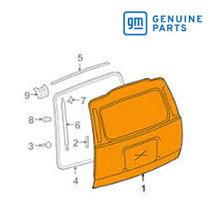 GM純正 テールゲート リアゲート パネル 25867975 07-08y エスカレード/タホ/ユーコン/サバーバン etc