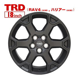 【4/25限定★エントリー必須！2人に1人ポイントバック！】USトヨタ純正 TRD OFF-ROAD 18インチホイール マットブラック PT758-42200-02 (4本セット/TRDセンターキャップ ホワイト付属) トヨタ RAV4 50系/ハリアー 80系も適合可