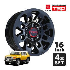 【楽天スーパーセール★エントリーでP10倍！】USトヨタ純正 TRD Pro 16インチホイール グロスブラック 4本セット センターキャップ付き JWL刻印あり TOYOTA FJクルーザー GSJ150W